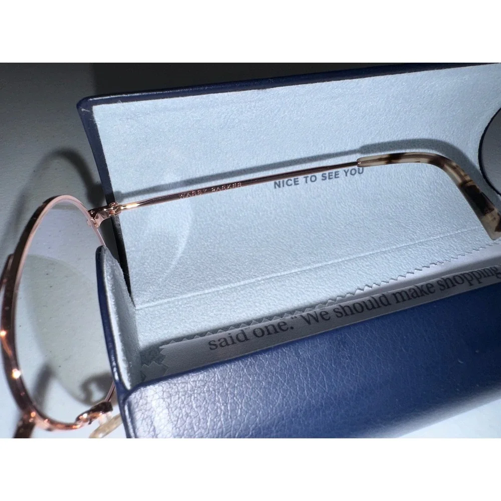 Warby Parker York 2223 Polished Rose Gold Aviator Eyeglasses with Case 53-15-145